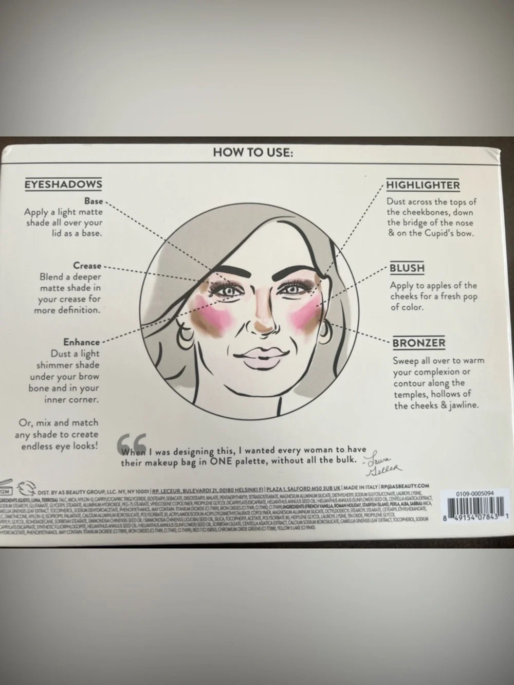 Laura Geller Tuscan Dreams Palette: Baked Eyeshadow, Bronzer, Blush & Highlight - Picture 4 of 4